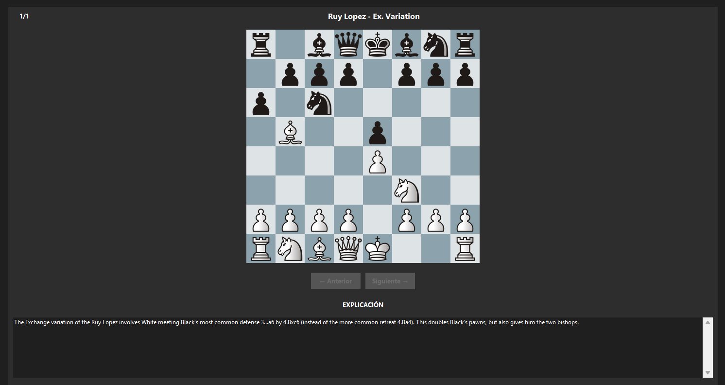 Chess Flashcard Interface